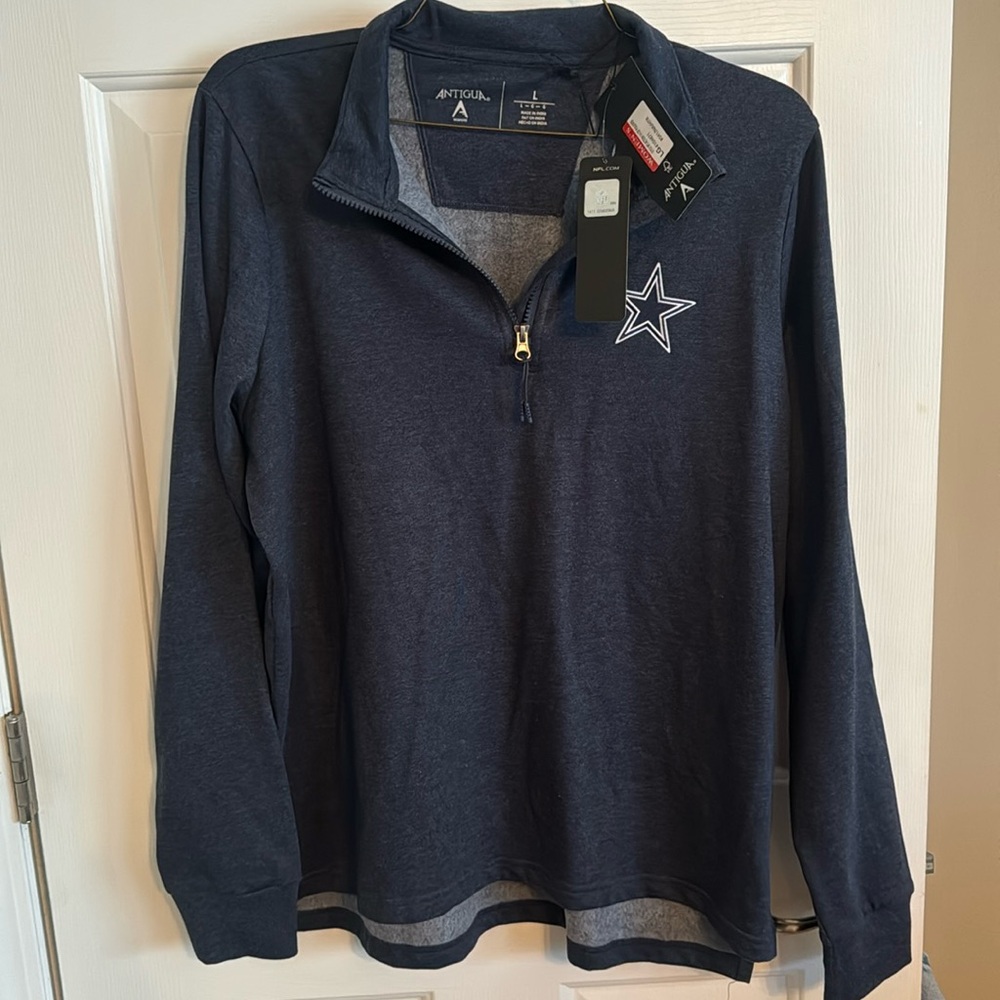Womens Dallas Cowboys pullover top half zip NWT